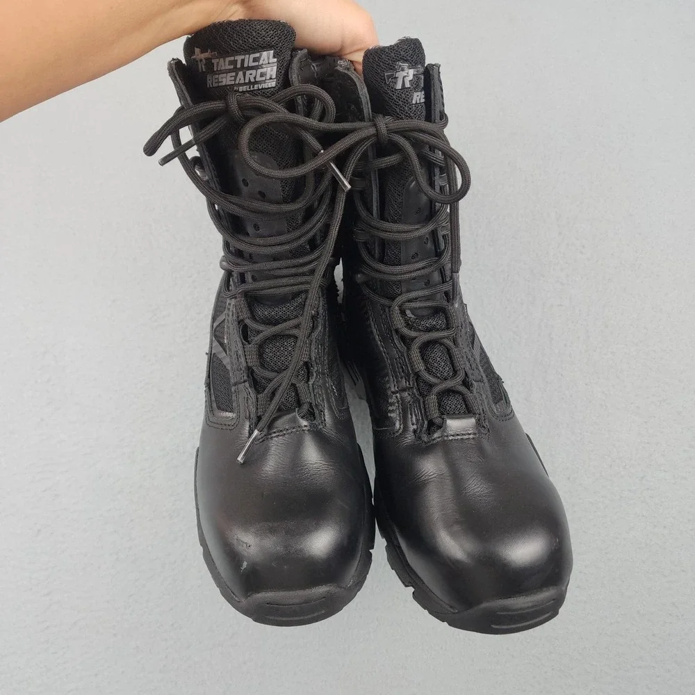 Belleville Tactical Research Boots Mens Size 6.5R Black Side Zip TR998ZWPCT
